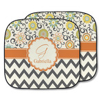 Swirls, Floral & Chevron Car Sun Shade - Two Piece (Personalized)