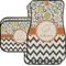 Swirls, Floral & Chevron Car Floor Mats Set - 2 Front & 2 Back (Personalized)