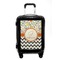 Swirls, Floral & Chevron Carry On Hard Shell Suitcase - Front