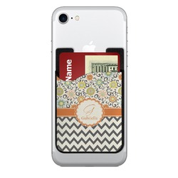 Swirls, Floral & Chevron 2-in-1 Cell Phone Credit Card Holder & Screen Cleaner (Personalized)