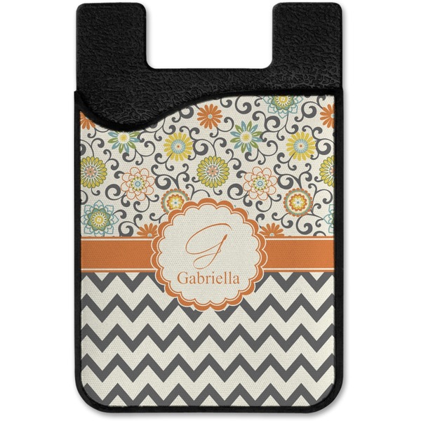 Swirls, Floral & Chevron Cell Phone Credit Card Holder