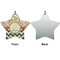 Swirls, Floral & Chevron Ceramic Flat Ornament - Star Front & Back (APPROVAL)