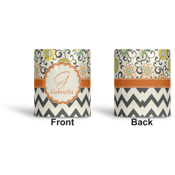 Swirls, Floral & Chevron Ceramic Pen Holder - Apvl