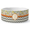 Swirls, Floral & Chevron Ceramic Dog Bowl - Large (Personalized)