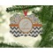 Swirls, Floral & Chevron Christmas Ornament (On Tree)