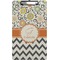 Swirls, Floral & Chevron Clipboard (Legal Size) (Personalized)