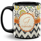 Swirls, Floral & Chevron Coffee Mug - 11 oz - Full- Black