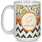 Swirls, Floral & Chevron Coffee Mug - 15 oz - White Full