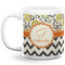 Swirls, Floral & Chevron Coffee Mug - 20 oz - White