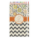 Swirls, Floral & Chevron Colored Pencils (Personalized)