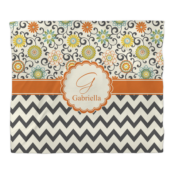 Swirls, Floral & Chevron Comforter - King - Front