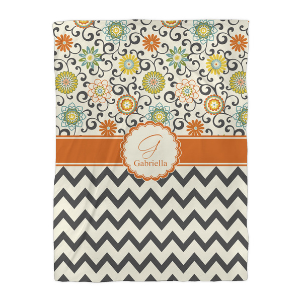 Swirls, Floral & Chevron Comforter - Twin XL - Front