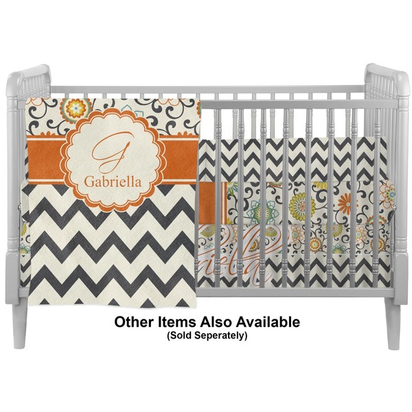 Swirls, Floral & Chevron Crib - Profile Sold Seperately