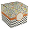 Swirls, Floral & Chevron Cube Favor Gift Box - Front/Main