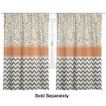 Swirls, Floral & Chevron Curtain Panel - Custom Size