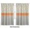 Swirls, Floral & Chevron Curtain 112x80 - Lined