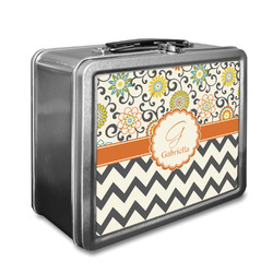 Swirls, Floral & Chevron Lunch Box (Personalized)