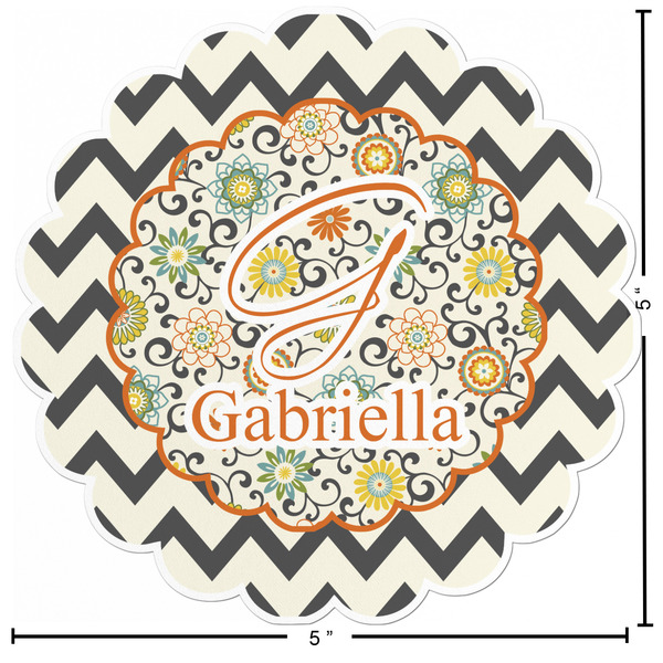 Swirls, Floral & Chevron Custom Shape Iron On Patches - L - APPROVAL