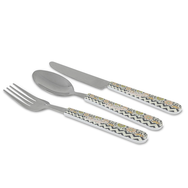 Swirls, Floral & Chevron Cutlery Set - MAIN