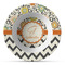 Swirls, Floral & Chevron Plastic Bowl - Microwave Safe - Composite Polymer (Personalized)