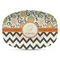 Swirls, Floral & Chevron Plastic Platter - Microwave & Oven Safe Composite Polymer (Personalized)