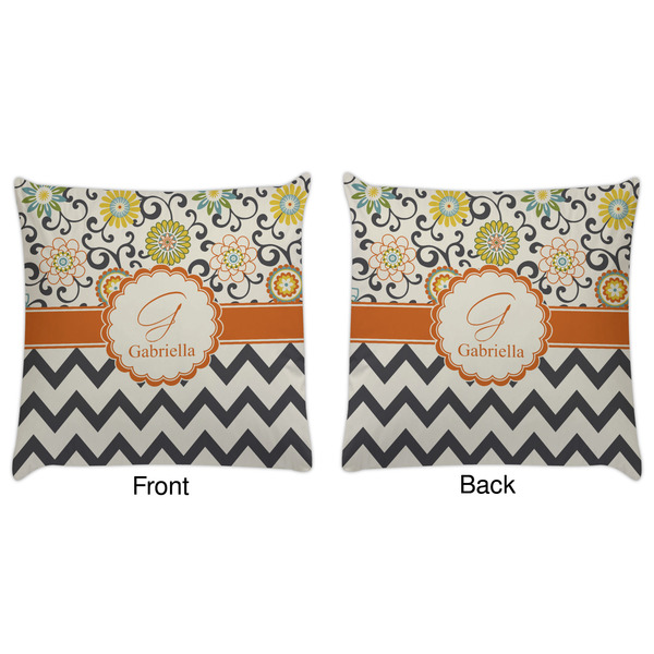 Swirls, Floral & Chevron Decorative Pillow Case - Approval