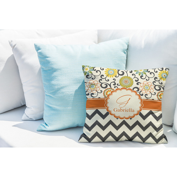 Swirls, Floral & Chevron Decorative Pillow Case - LIFESTYLE 2