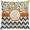 Swirls, Floral & Chevron Decorative Pillow Case (Personalized)