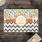 Swirls, Floral & Chevron Disposable Paper Placemat - In Context