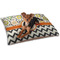 Swirls, Floral & Chevron Dog Bed - Small w/ Name and Initial