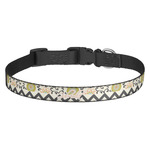 Swirls, Floral & Chevron Dog Collar - Medium (Personalized)