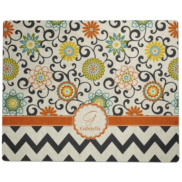 Swirls, Floral & Chevron Dog Food Mat - Large without Bowls