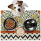 Swirls, Floral & Chevron Dog Food Mat - Medium LIFESTYLE
