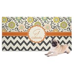 Swirls, Floral & Chevron Dog Towel (Personalized)