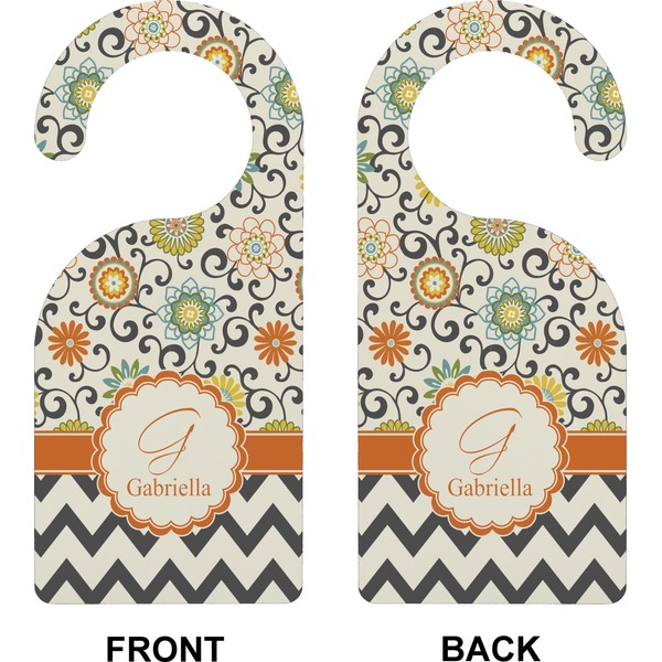 Swirls, Floral & Chevron Door Hanger (Approval)