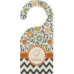 Swirls, Floral & Chevron Door Hanger (Personalized)