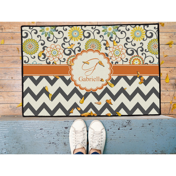 Swirls, Floral & Chevron Door Mat - LIFESTYLE (Med)
