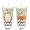Swirls, Floral & Chevron Double Wall Tumbler with Straw - Approval