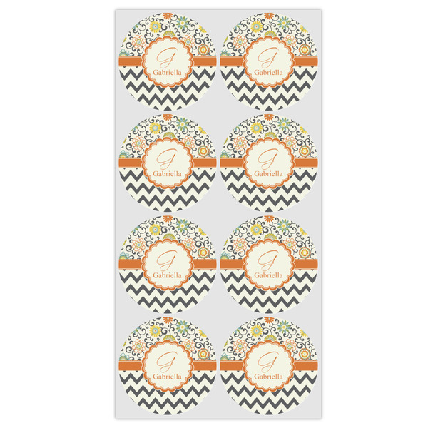 Swirls, Floral & Chevron Drink Topper - Medium - Set of 12