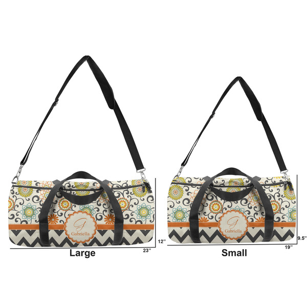 Swirls, Floral & Chevron Duffle Bag Small and Large
