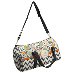 Swirls, Floral & Chevron Duffel Bag (Personalized)