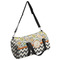 Swirls, Floral & Chevron Duffle bag with side mesh pocket