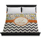 Swirls, Floral & Chevron Duvet Cover - King - On Bed - No Prop