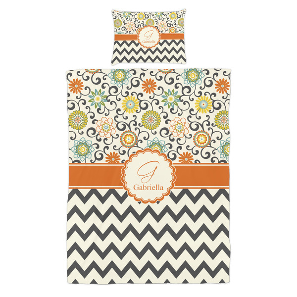 Swirls, Floral & Chevron Duvet Cover Set - Twin - Alt Approval