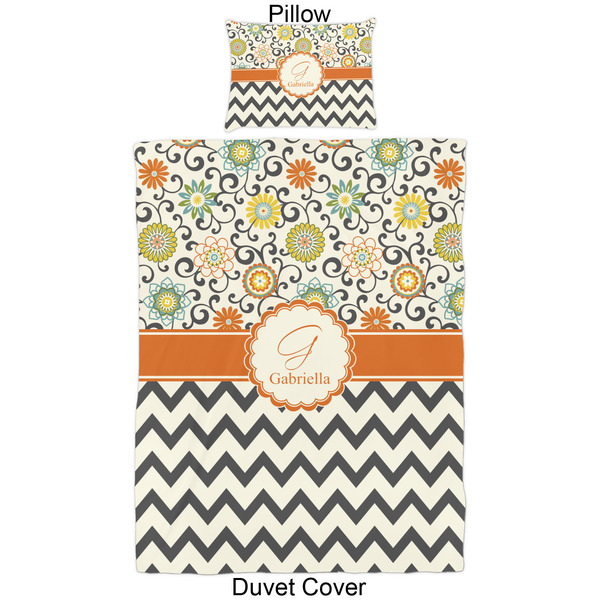 Swirls, Floral & Chevron Duvet Cover Set - Twin - Approval