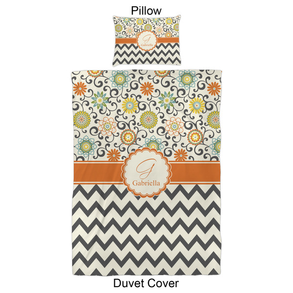 Swirls, Floral & Chevron Duvet Cover Set - Twin XL - Approval