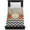 Swirls, Floral & Chevron Duvet Cover - Twin - On Bed - No Prop