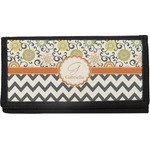 Swirls, Floral & Chevron Canvas Checkbook Cover (Personalized)