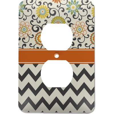 Swirls, Floral & Chevron Electric Outlet Plate (Personalized)