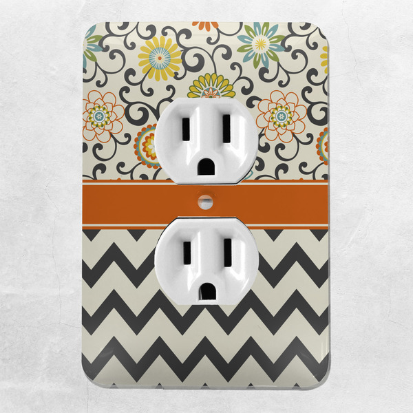 Swirls, Floral & Chevron Electric Outlet Plate - LIFESTYLE